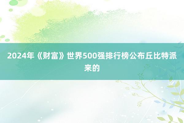 2024年《财富》世界500强排行榜公布丘比特派来的