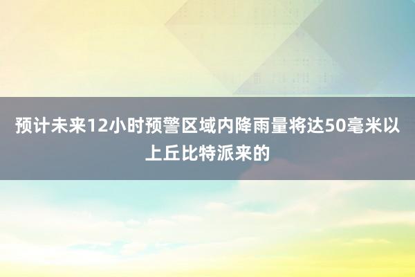 预计未来12小时预警区域内降雨量将达50毫米以上丘比特派来的