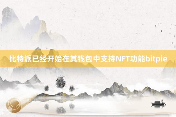 比特派已经开始在其钱包中支持NFT功能bitpie