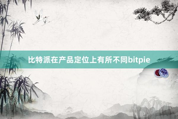 比特派在产品定位上有所不同bitpie