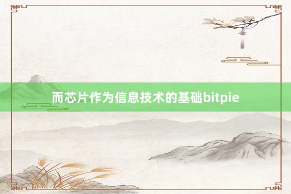 而芯片作为信息技术的基础bitpie