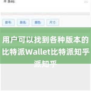 用户可以找到各种版本的比特派Wallet比特派知乎