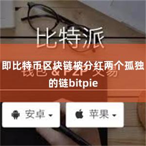 即比特币区块链被分红两个孤独的链bitpie